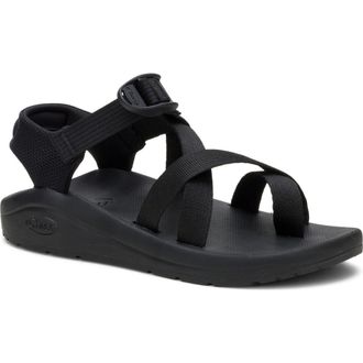 Chaco CushZ Toe Loop Sandal in Black at Nordstrom, Size 10