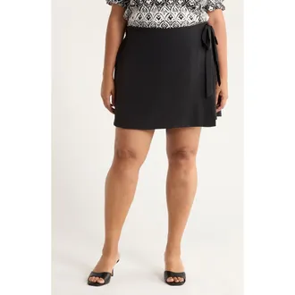 Sugarlips Rini Wrap Miniskort in Black at Nordstrom, Size 1 X
