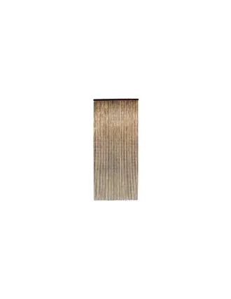 MOREL Cortina De Puerta De Caoba Con Varillas De Bamb&uacute; Barnizado Negro - 90x200 Cm - Morel