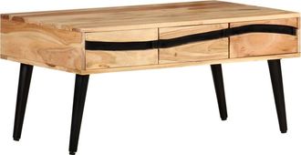 vidaXL Vidaxl - Mesa De Centro De Madera Maciza De Acacia 88x50x42 Cm