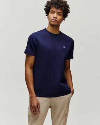 Psycho Bunny Mens Maxton Waffle Tee 402 EVENING BLUE / XXL