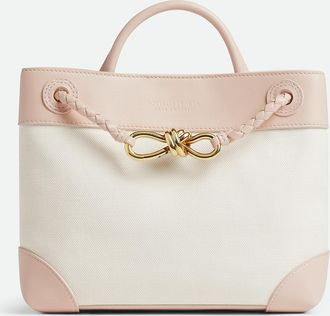 Bottega Veneta Small Andiamo - Pink - Women - 40% Cotton, 30% Linen & 30% Lambskin