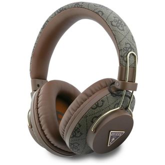 OEM Auriculares Supraaurales Bluetooth Enc Con Logo Triangular De Guess, Color Marr&oacute;n