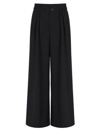 Dries Van Noten Wide-Leg Trousers with High Waist and Pleated Front