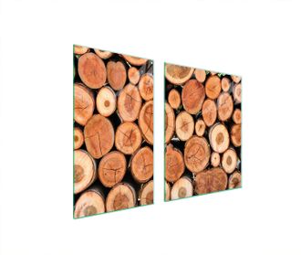 OEM Piatto In Vetro E Tagliere 100x52 Legno
