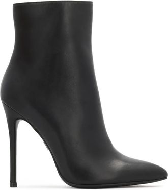 Kazar Zwarte leren laarzen op een slanke stilettohak - Dames - Laarzen met Hak - Zwart - 37 EU - Leer - Schoenen