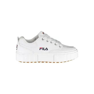 Fila Chic White Wedge Sneakers with Embroidered Womens Detail