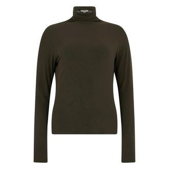 Vince Top met lange mouwen en hoge hals - Dames - Tops - Groen - Maat: XS Spandex