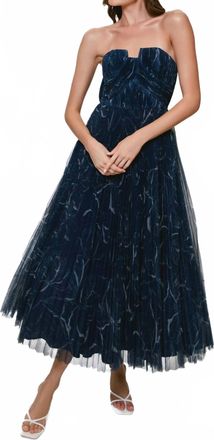 Hutch Corene Tulle Gown In Navy