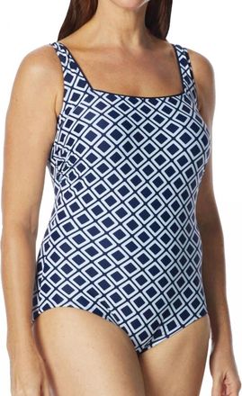 Roxanne Off The Grid Square Neck One Piece Swimsuit In Rox Navy