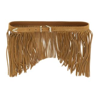 Pinko Pinko - High Triptych Riem - Dames - Accessoires - Beige - Maat: M Leer