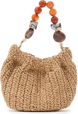 Reiss Erin Woven Straw Top Handle Bag in Natural at Nordstrom