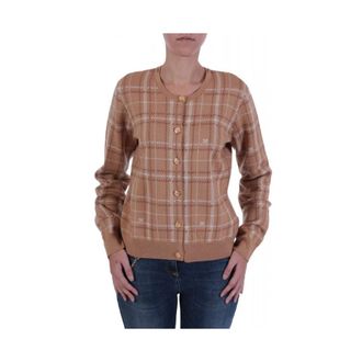 Elisabetta Franchi Dames, Truien, Beige, Maat: XL Leer