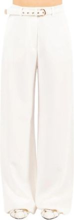 Max Mara Broeken - Dames - Wijde Broeken - Wit - M - Broeken