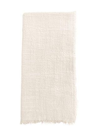 Anaya with Love Cotton Gauze Fringe Napkins- Set of 4 in Ivory at Nordstrom