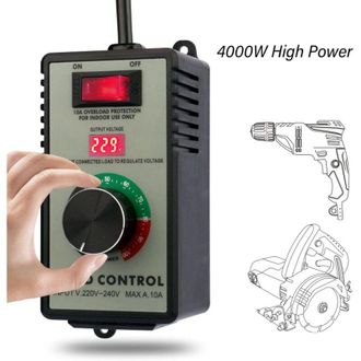 OEM Controlador De Velocidad De Motor De 10 A, Regulador Electr&oacute;nico De Voltaje De 220-240 V A Re&oacute;stato De 0-220 V, Controlador De Velocidad Variable, Reg