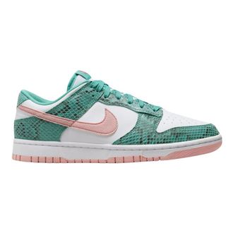 Nike Fitness, Heren, Veelkleurig, 46 EU, Leer, Dunk Low Snakeskin Washed Teal Bleached Coral - Limited Edition