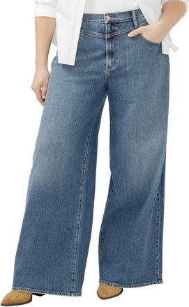 Silver Jeans Co Highly Desirable V-Yoke High Waist Ultra Wide Leg Jeans in Picadilly at Nordstrom, Size 14W X 31