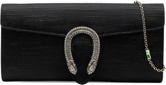 Gucci Pre-owned Gucci Ribbed Satin Crystal Dionysus Clutch on Chain Ladies KHYD3O5O119P3VYW