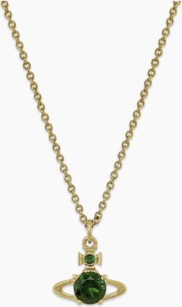 Vivienne Westwood Womens Reina Pendant Gold - Green - Size: OS