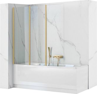 Rea Rea - Mampara De Ba&ntilde;era Agat-3 120 Brush Gold