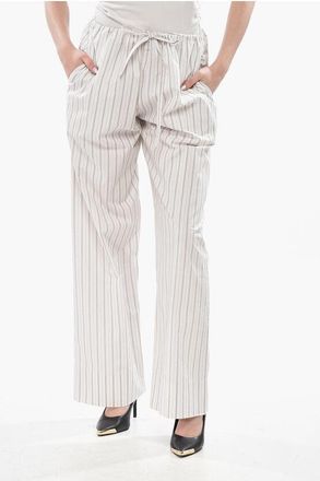 The Row Palazzo Trousers HYPNOSTA Hairline-Pattern Cotton size 40