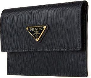 Prada Womens Wallet Black Saffiano Leather Bags