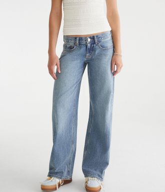 A&eacute;ropostale Super Low-Rise Baggy Wide Leg Jean