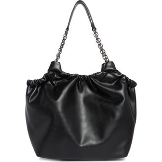 BCBGeneration Chain Water Repellent Shoulder Bag in Black at Nordstrom Rack