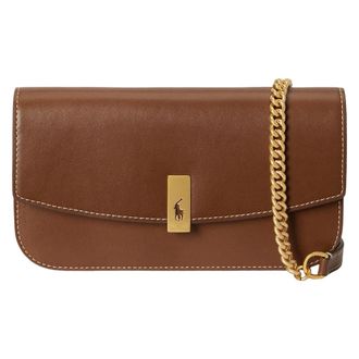 Polo Ralph Lauren Tassen, Dames, Bruin, ONE Size, Leer, ID Leather Chain Wallet Bag