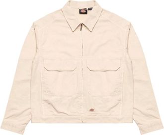 Dickies Fort Smith Trucker Jacket - Heren - Zomerjassen - Beige - L - Katoen - Jassen