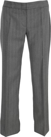 Alexander McQueen Alexander McQueen rechte broek van grijze wol