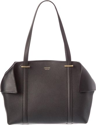 Ferragamo Logo Leather Tote