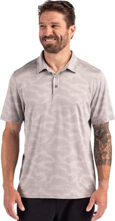 Cutter & Buck Coastline Recycled Double Peached Camo Print Mens Polo