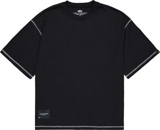 Alpha Industries T-Shirt ALPHA INDUSTRIES Studio Bubble Backprint T-Shirt, Herren, Gr. XXL, schwarz, Obermaterial: 100% Baumwolle, Shirts T-Shirt