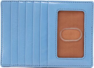 Hobo Euro Slide Leather Credit Card Case in Faded Denim at Nordstrom