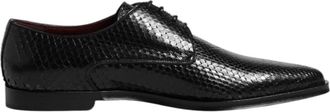 Dolce & Gabbana Zwarte leren veterschoenen - Heren - Nette schoenen - Zwart - 41 EU - Leer - Schoenen
