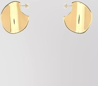 Bottega Veneta sterling silver disc earrings