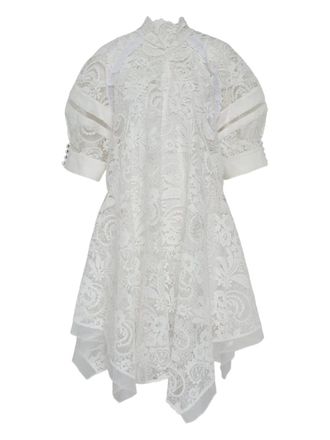 3.1 Phillip Lim lace high-neck dress - women - Polyester/Cotton/Polyester - S - White