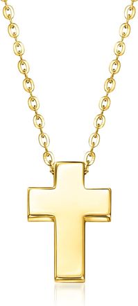 Ross-Simons 14kt Yellow Gold Cross Pendant Necklace