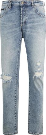 Philipp Plein Super Straight Cut Jeans Basic - Heren - Slim Fit Jeans - Blauw - W34 - Katoen - Jeans
