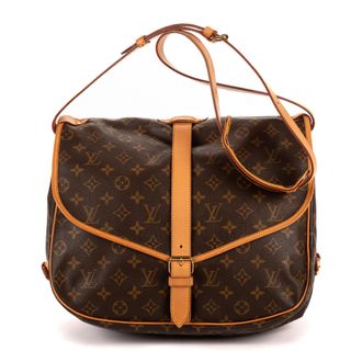 Louis Vuitton Pre-owned Womens Saumur GM Crossbody - Brown - One Size