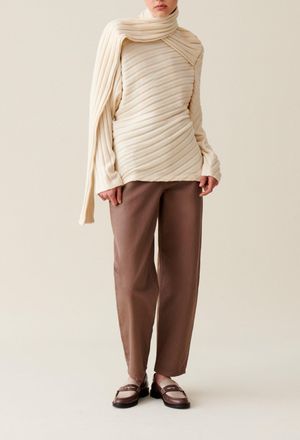 Claudie Pierlot Pull &eacute;charpe int&eacute;gr&eacute;e amovible