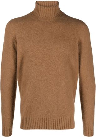 Drumohr roll-neck lambs wool jumper - men - Lambs Wool - 56 - Neutrals