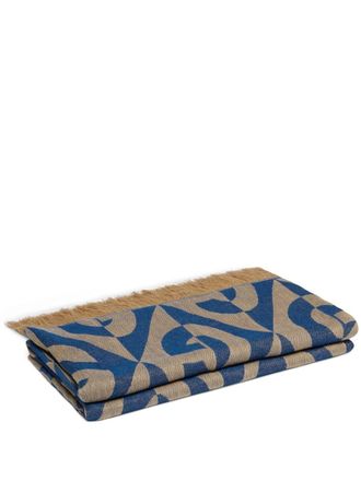 Gucci GG Diamond print linen blanket - unisex - Linen/Flax - One Size - Neutrals