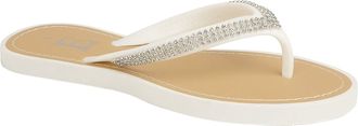 Shoes By Emma Ladies White Pink Eva Jelly Toe Post Flip Flop Surf Sandals New Summer Flat Beach Shoe (6 UK, White)