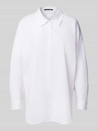 Comma Regular Fit Hemdbluse mit durchgehender Knopfleiste in Offwhite, Größe S