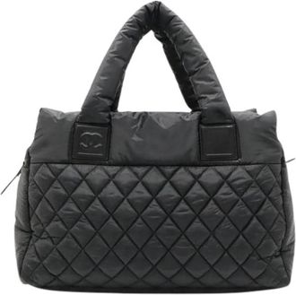 Chanel Pre-owned Vintage Nylon Tote Bag - Dames - Vintage Shopper - Zwart - ONE Size - Nylon - Vintage