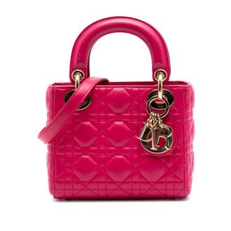 Dior Pre-owned Dior Mini Lambskin Cannage Lady Dior Ladies 77ANPD3J257FMQMC
