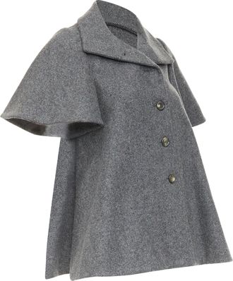 Marni wool blend flannel flutter short jacket